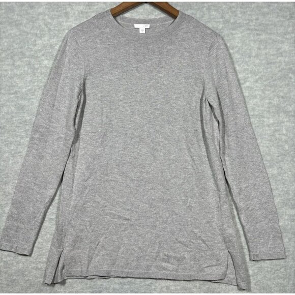 J Jill Women’s Sweater S Gray Lightweight Pullover Cotton Blend Casual - Picture 1 of 4